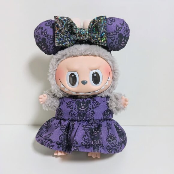 Custom Disney Haunted Mansion Dress and Ears Made to fit Labubu - Picture 3 of 6